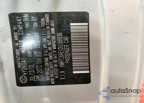 2013 Hyundai Veloster Turbo z USA, uszkodzony, nr VIN KMHTC6AE1DU168936